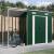 Șopron grădină, acoperiș extins, verde, 277x107x181 cm, oțel GartenMobel Dekor