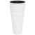 Jardinieră cu interior detașabil, alb, 18 / 45 L, PP canelat GartenMobel Dekor