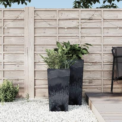 Jardinieră cu interior detașabil antracit 11 / 26,5 L PP beton GartenMobel Dekor
