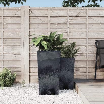 Jardinieră cu interior detașabil, antracit, 21 / 49 L, PP beton GartenMobel Dekor