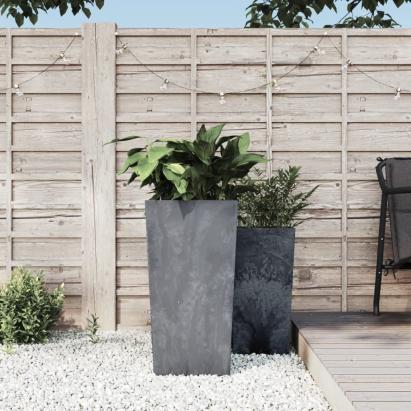 Jardinieră cu interior detașabil, gri, 21/49 L, PP aspect beton GartenMobel Dekor