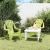 Scaune grădină de copii 2 buc. verde 37x34x44 cm PP aspect lemn GartenMobel Dekor