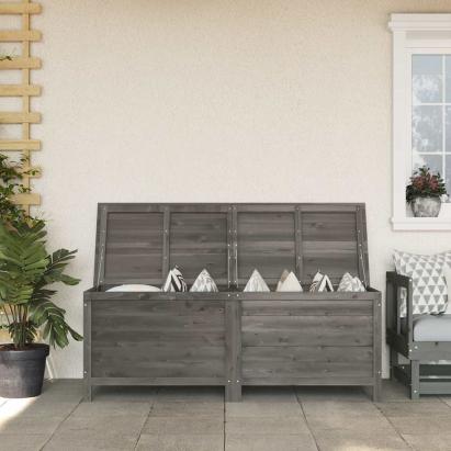 Ladă depozitare grădină antracit 150x50x56,5 cm lemn masiv brad GartenMobel Dekor