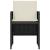 Set bistro cu perne, 3 piese, negru, poliratan GartenMobel Dekor