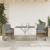 Set bistro cu perne, 3 piese, bej combinat, poliratan GartenMobel Dekor