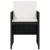 Set mobilier de grădină cu perne, 5 piese, negru, poliratan GartenMobel Dekor
