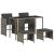 Set mobilier de grădină cu perne, 5 piese, gri, poliratan GartenMobel Dekor