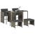 Set mobilier de grădină cu perne, 5 piese, gri, poliratan GartenMobel Dekor