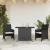 Set bistro cu perne, 3 piese, negru, poliratan GartenMobel Dekor