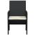 Set bistro cu perne, 3 piese, negru, poliratan GartenMobel Dekor