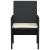 Set bistro cu perne, 3 piese, negru, poliratan GartenMobel Dekor