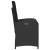 Set bistro cu perne, 3 piese, negru, poliratan GartenMobel Dekor