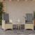 Set bistro cu perne, 3 piese, bej combinat, poliratan GartenMobel Dekor