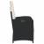 Set bistro cu perne, 3 piese, negru, poliratan GartenMobel Dekor