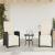 Set bistro cu perne, 3 piese, negru, poliratan GartenMobel Dekor