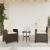 Set bistro cu perne, 3 piese, maro, poliratan GartenMobel Dekor