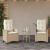Set bistro cu perne, 3 piese, bej, poliratan GartenMobel Dekor