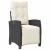 Set bistro cu perne, 3 piese, negru, poliratan GartenMobel Dekor