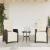 Set bistro cu perne, 3 piese, maro, poliratan GartenMobel Dekor