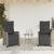 Set bistro de grădină cu perne, 3 piese, gri, poliratan GartenMobel Dekor