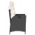 Set bistro cu perne, 3 piese, negru, poliratan GartenMobel Dekor