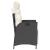 Set bistro cu perne, 3 piese, negru, poliratan GartenMobel Dekor