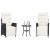 Set bistro cu perne, 3 piese, negru, poliratan GartenMobel Dekor