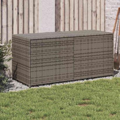 Ladă de depozitare pentru grădină, gri, 283 L, poliratan GartenMobel Dekor