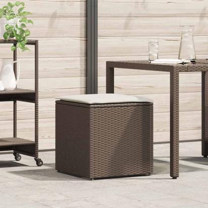 Cutie pentru perne cu depozitare Maro 50 x 50 x 50 cm poliratan GartenMobel Dekor