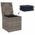 Cutie pentru perne cu depozitare Gri 50 x 50 x 50 cm poliratan GartenMobel Dekor