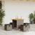 Set mobilier de grădină cu perne, 5 piese, gri, poliratan GartenMobel Dekor