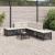 Set mobilier colțar de grădină cu perne 3 piese negru poliratan GartenMobel Dekor