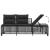 Set mobilier colțar de grădină cu perne 3 piese negru poliratan GartenMobel Dekor