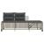 Set mobilier colțar grădină perne 3 piese gri deschis poliratan GartenMobel Dekor