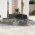 Set mobilier colțar grădină perne 3 piese gri deschis poliratan GartenMobel Dekor