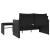 Set mobilier de grădină cu perne, 3 piese, negru, poliratan GartenMobel Dekor