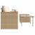 Set canapele de grădină, 3 piese, cu perne, bej, poliratan GartenMobel Dekor