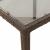 Masă de grădină cu blat din sticlă maro 190x90x75 cm poliratan GartenMobel Dekor