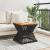 Măsuță cafea bază din sârmă negru 38x38x38 cm lemn masiv acacia GartenMobel Dekor