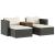 Set mobilier de grădină cu perne, 5 piese,poliratan/lemn acacia GartenMobel Dekor
