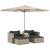 Set canapea de grădină cu perne, 5 piese, poliratan/lemn acacia GartenMobel Dekor
