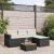 Set mobilier de grădină cu perne, 3 piese, negru, poliratan GartenMobel Dekor