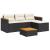 Set mobilier de grădină cu perne, 3 piese, negru, poliratan GartenMobel Dekor
