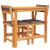 Set mobilier de balcon cu perne, 3 piese, lemn masiv acacia GartenMobel Dekor