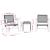 Set mobilier bistro, 3 piese, poliratan bej/lemn de acacia GartenMobel Dekor