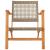 Set mobilier bistro, 3 piese, poliratan bej/lemn de acacia GartenMobel Dekor