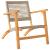 Set mobilier bistro, 3 piese, poliratan bej/lemn de acacia GartenMobel Dekor