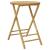 Set de bistro pliabil, 3 piese, cu perne alb crem, bambus GartenMobel Dekor
