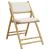 Set de bistro pliabil, 3 piese, cu perne alb crem, bambus GartenMobel Dekor