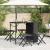 Set mobilier de grădină, pliabil, 5 piese, negru, poliratan  GartenMobel Dekor